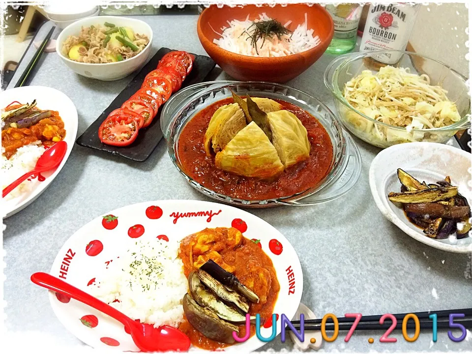 Snapdishの料理写真:6/7の夕ご飯🍴|みきぴょん♪さん