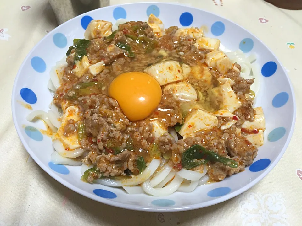 麻婆豆腐うどん|ぷりこさん