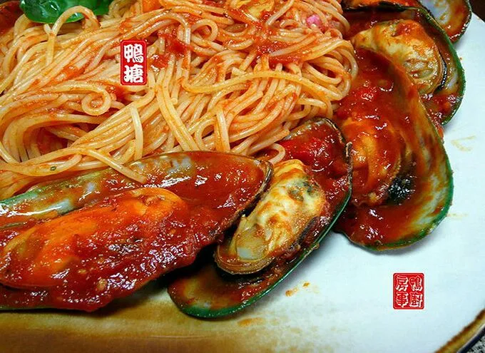 spaghetti with mussels|steven z.y.さん