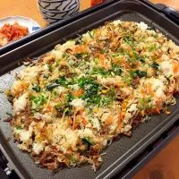 Snapdishの料理写真:ホットプレート焼きビビンバ