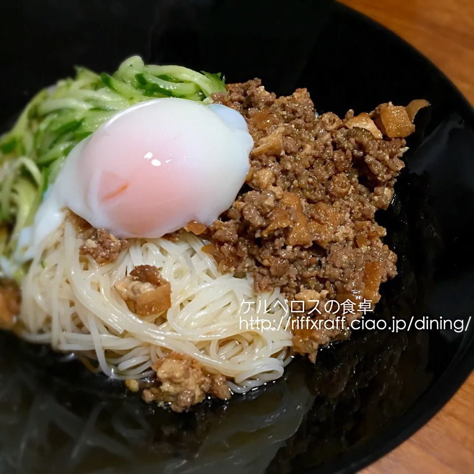 ジャージャー麺風ぶっかけそうめん（夕食2015.7.26）|門乃ケルコさん