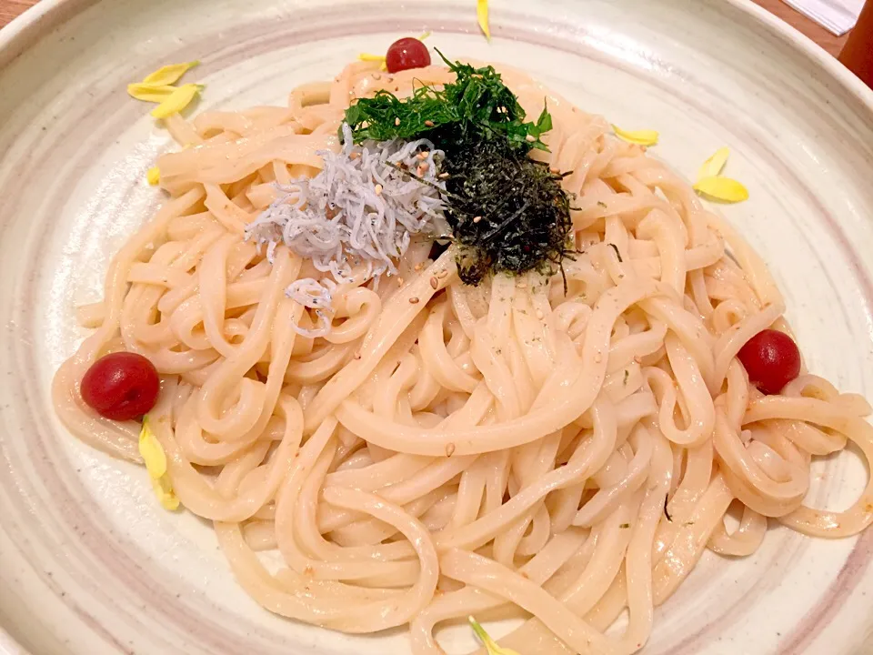 Snapdishの料理写真:釜あげしらす梅うどん|michiko.eさん