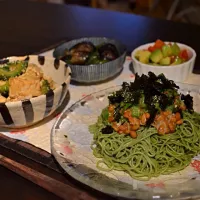 福井の蟹味噌と静岡のお茶素麺でー(*´ｰ`*)|カツリーナさん