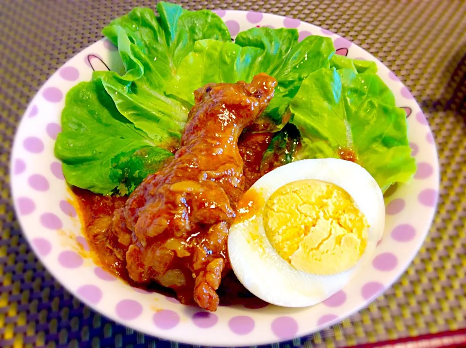 あゆ♡さんの料理 鶏手羽元のBBQソース煮♪でランチにどんぶり〜〜⭐️|himadekさん