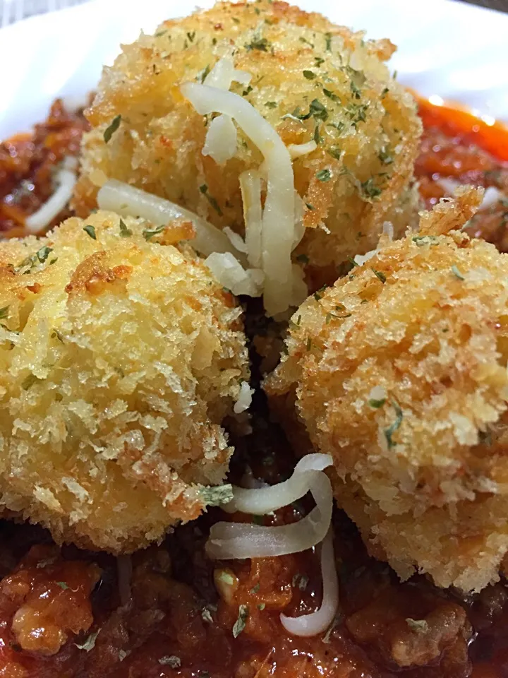 Snapdishの料理写真:~ Spaghetti Balls with meat sauce|Luna_Abm 💋さん