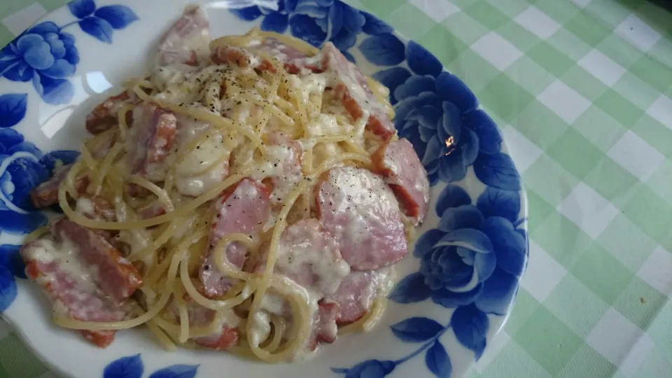 Snapdishの料理写真:ベーコンのクリームパスタ|中田昌伸さん