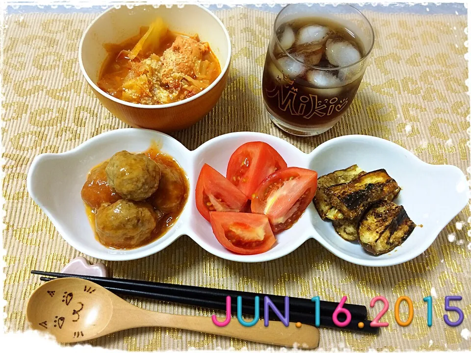 Snapdishの料理写真:6/16の夕ご飯🍴|みきぴょん♪さん