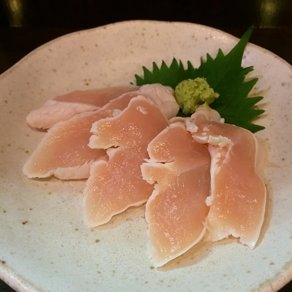 霜降鶏ささみ刺し|マユマユさん