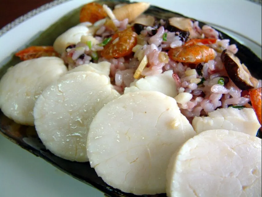 镶牛角蚌。。。scallop with fried rice 1|steven z.y.さん