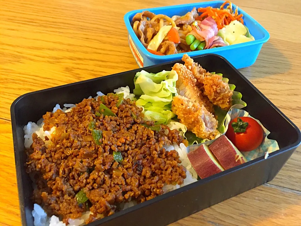 ドライカレー弁当と焼きうどん弁当|みんちさん