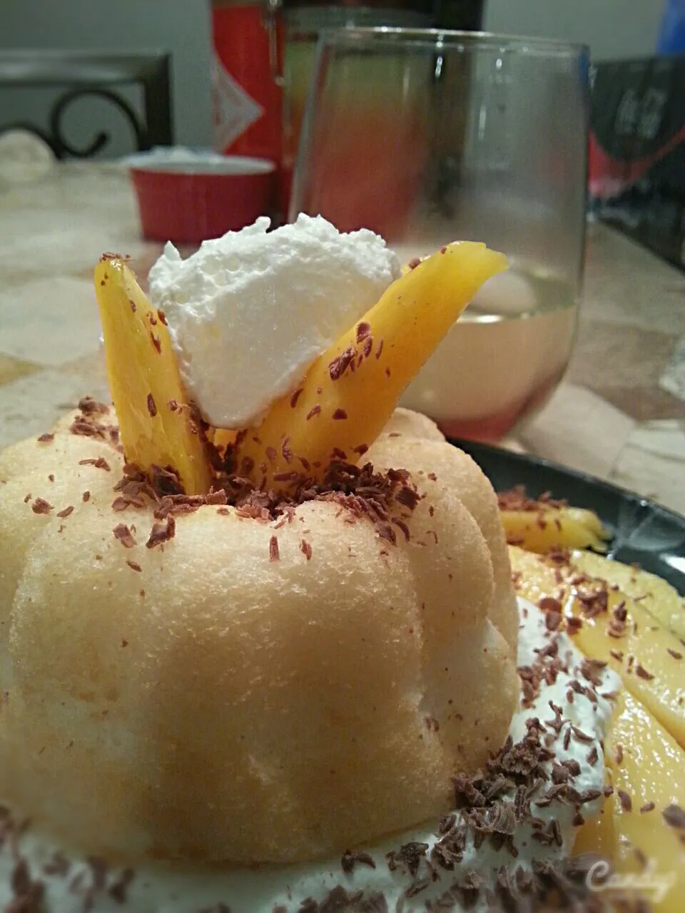 Mini Angel Food Cakes with Mango, Shaved Chocolate, and Whipped Cream|Courtney Alizabet Riess Handelさん