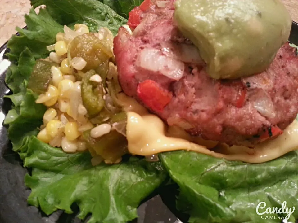 Snapdishの料理写真:Naked Turkey Burgers with Green Chiles & Sweet Corn|Courtney Alizabet Riess Handelさん