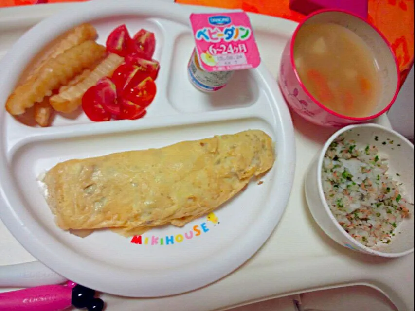 2歳児の夕飯。手抜きでごめんよ～(;つД｀)|たかはしさん