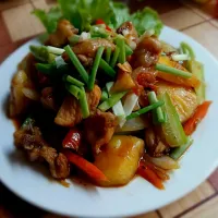 fried vegetable with chicken @Only You restaurant|Heng Khimさん