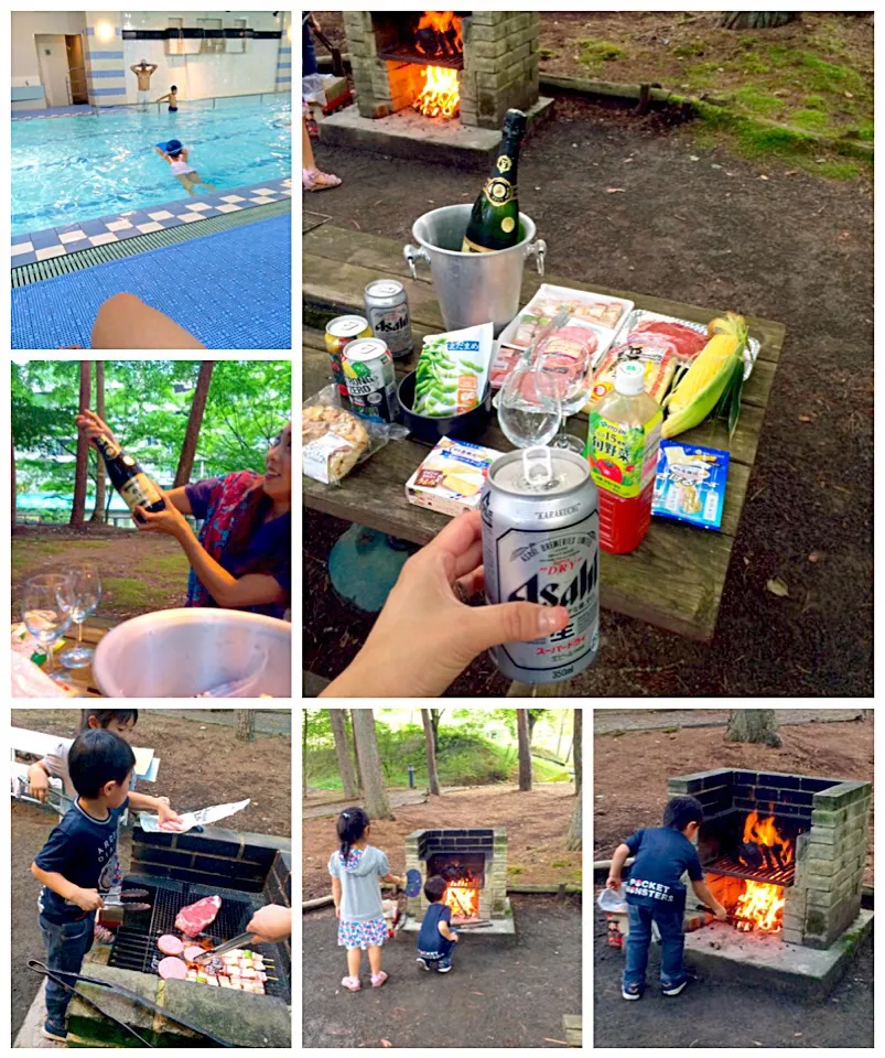 Snapdishの料理写真:Cheers🍻BBQ🔥チビ〜ズ頑張れヽ(´∀｀)ﾉ|🌈Ami🍻さん