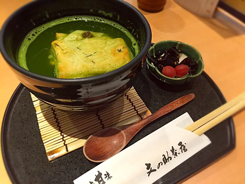 Snapdishの料理写真:文の助茶屋♡抹茶ぜんざい|tsumimiさん