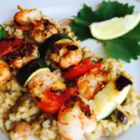 Grilled shrimp - squid risotto|diana matijasさん