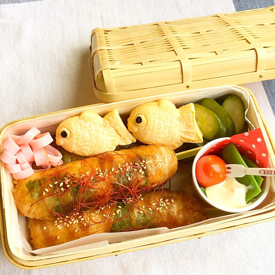 肉巻きおにぎり弁当|ゆま*さん