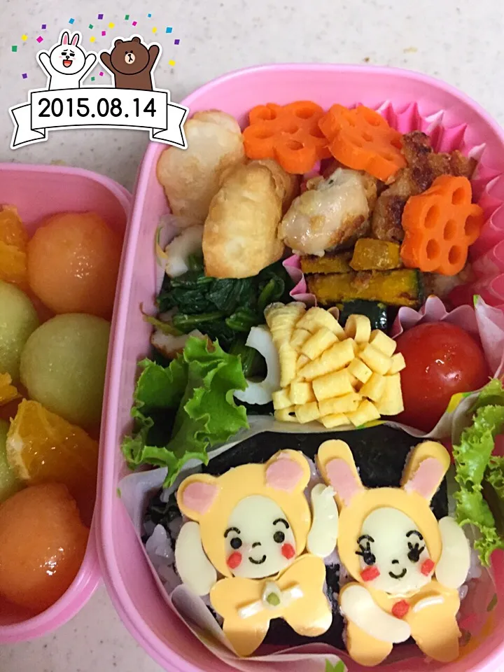 Snapdishの料理写真:香草焼き風チキン弁当|チョコレートさん