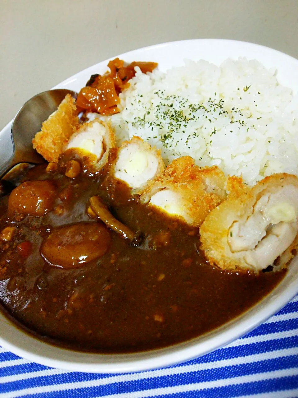 ササミチーズカツカレー。ルーは二日目😄|☆Yumi☆さん