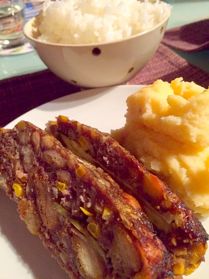 Meatloaf and bacon Mash potatoes|Nigelさん