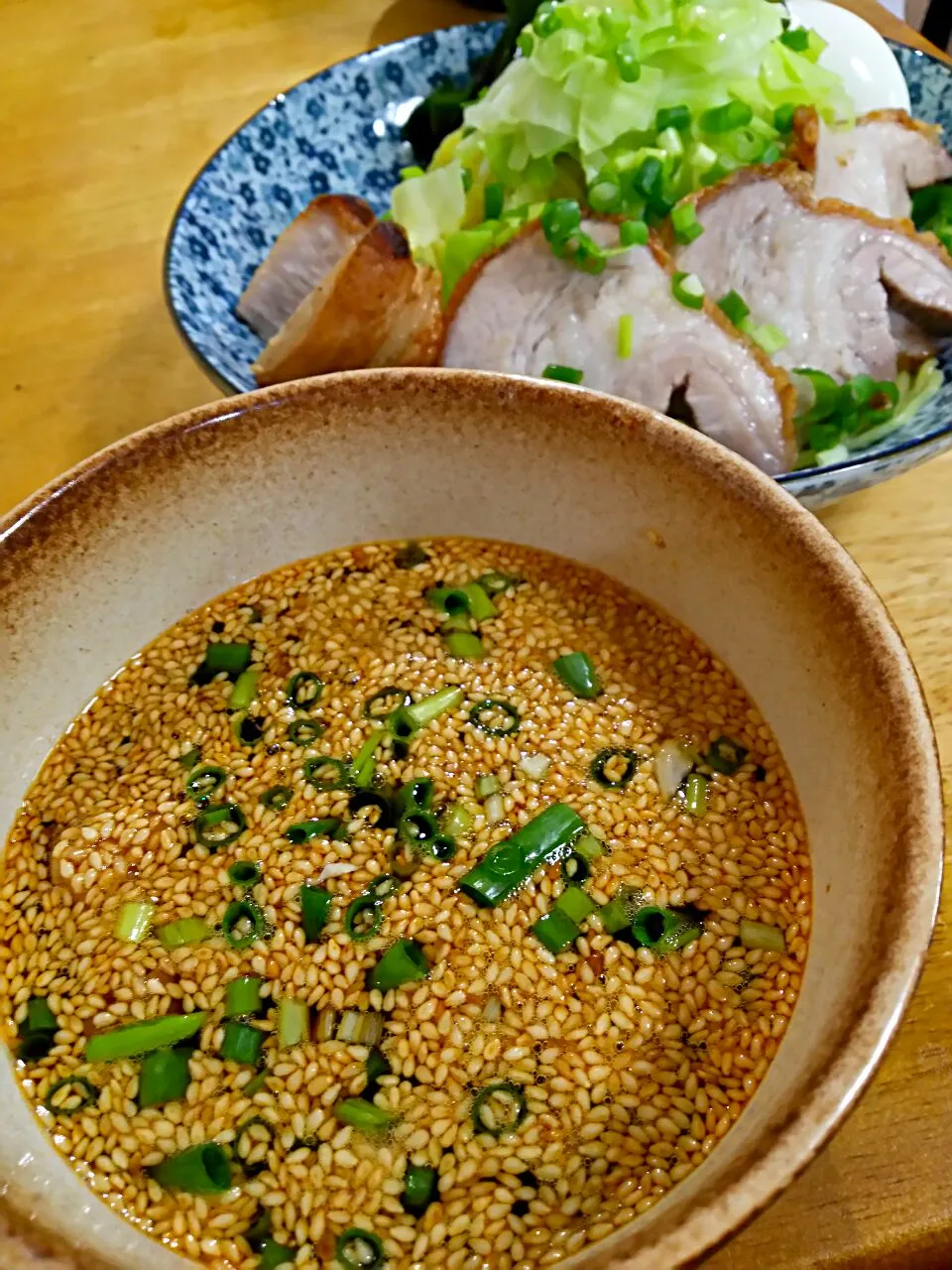 よだれ鶏のソースで広島つけ麺風|徳之島トトロンヌさん