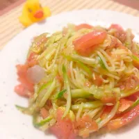 トマトときゅうりのレモン風味冷製パスタ|naoyaさん