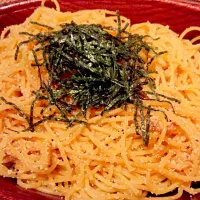 シンプルな明太子パスタ|炭火さん