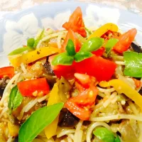 Snapdishの料理写真:夏野菜の冷製パスタ|Chiaki Tashiroさん