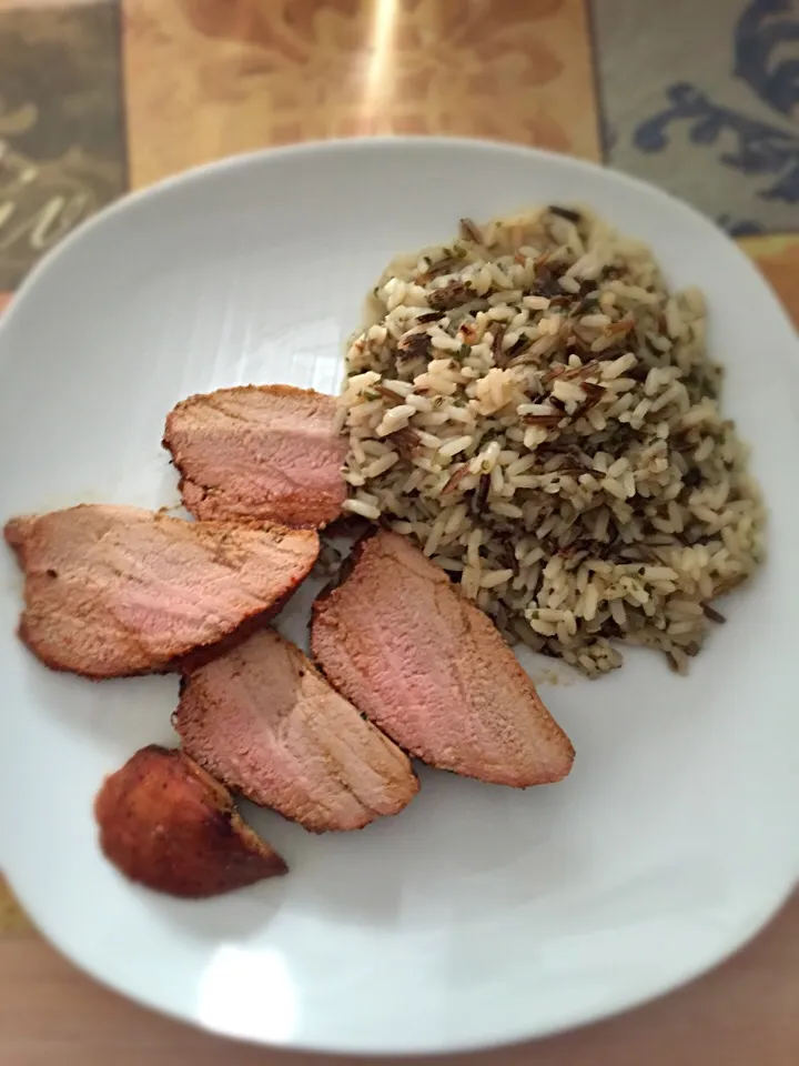 Pork Loin with Peppercorn and Wild Rice|Maria Schlossbergさん