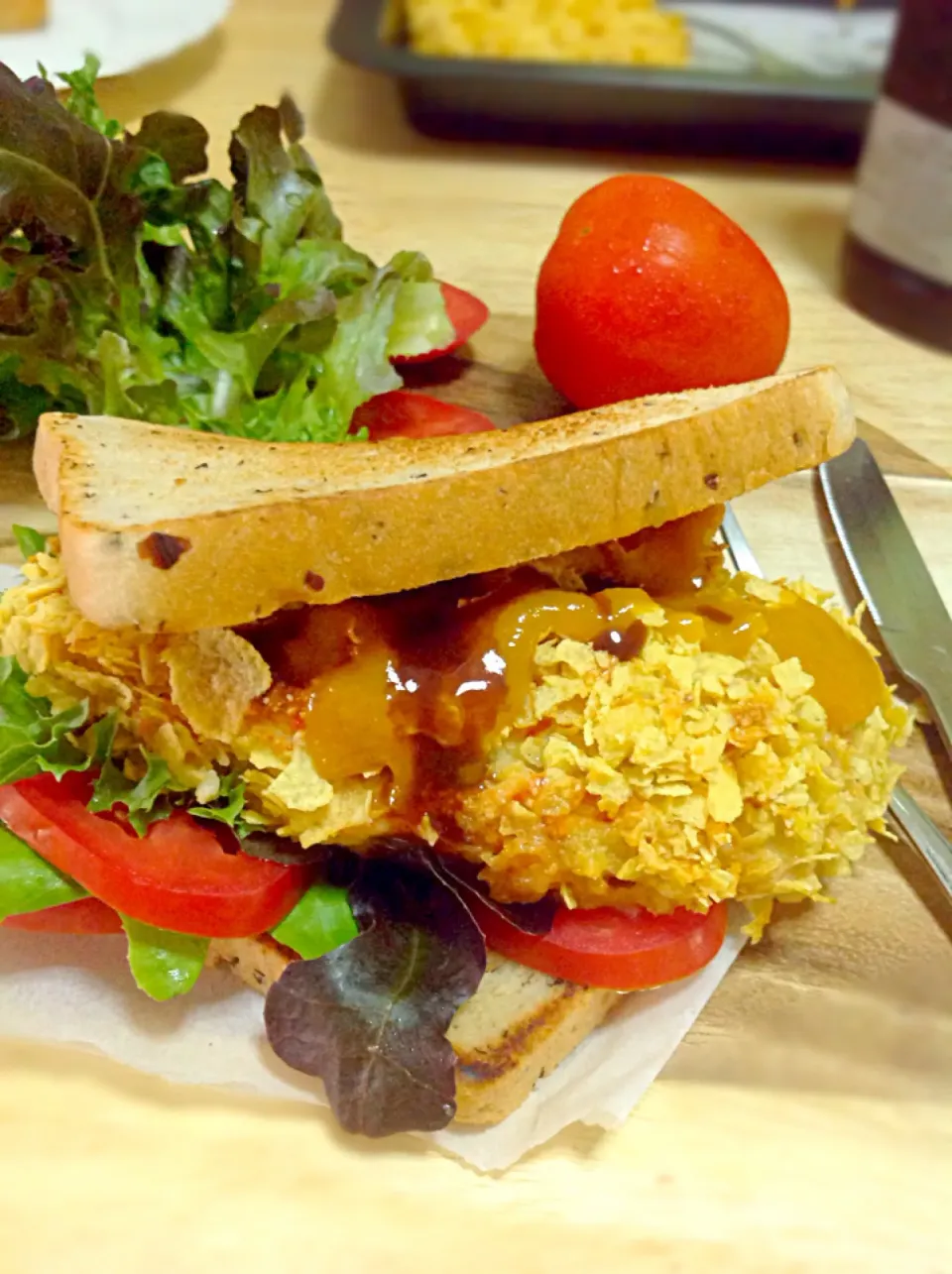 Baked Chicken Sandwich for diet😊|🍃aeyafternoon🌾さん