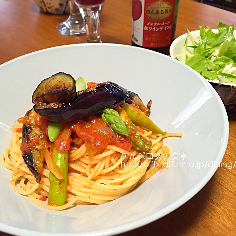 夏野菜たっぷりのトマトソーススパゲッティ|門乃ケルコさん