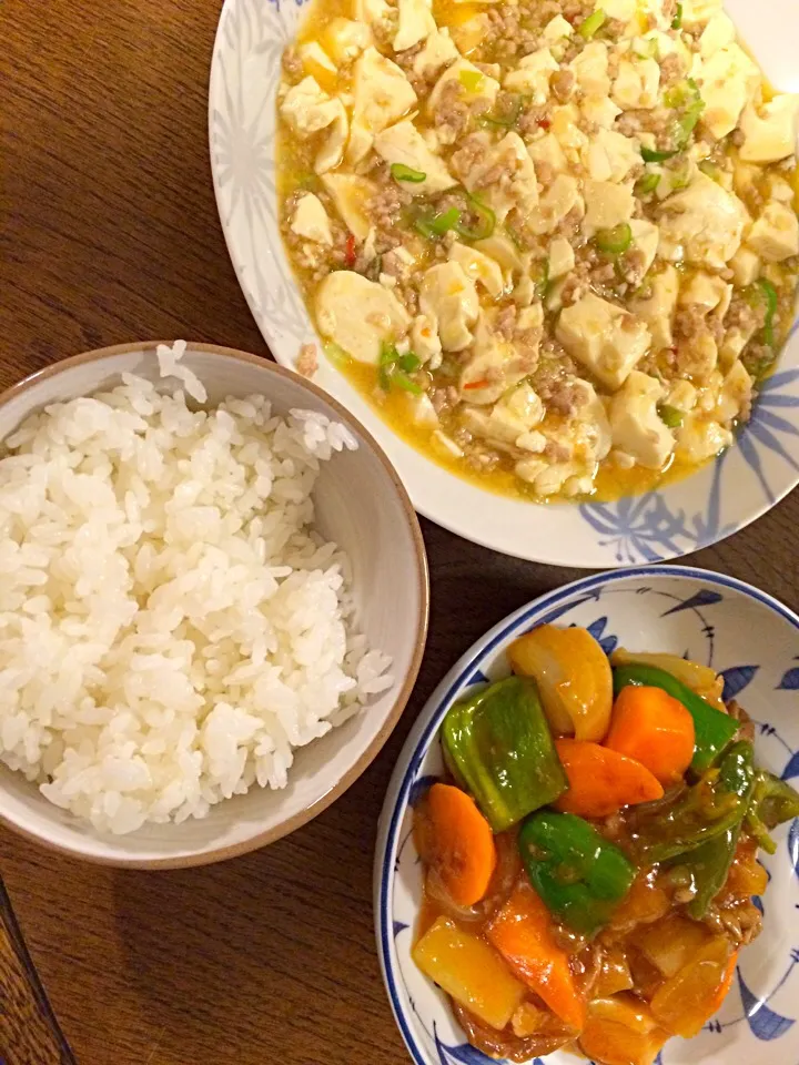 酢豚と麻婆豆腐|りえさん