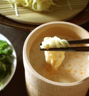 Snapdishの料理写真:管理栄養士 おささんの豆乳麺つゆそうめん #楽天レシピ|楽天レシピさん