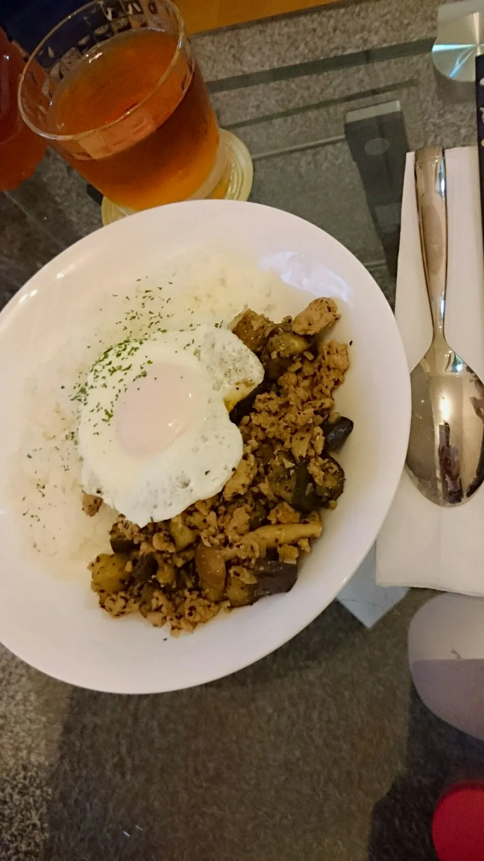 Snapdishの料理写真:ポークガパオごはん🍚|まささん