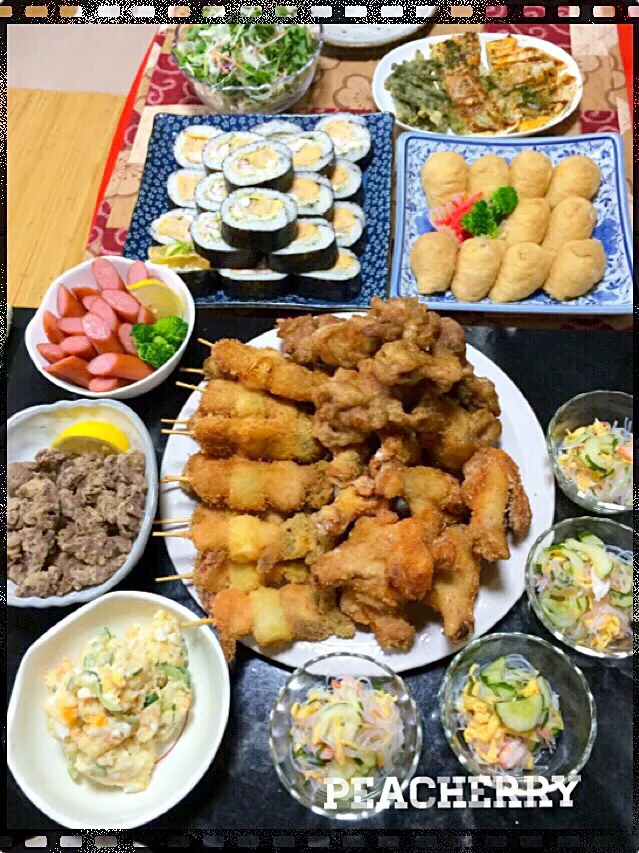 Snapdishの料理写真:お盆休み最終日は実家でワイワイ晩ご飯😊|☆ぴ〜ちゃん☆さん