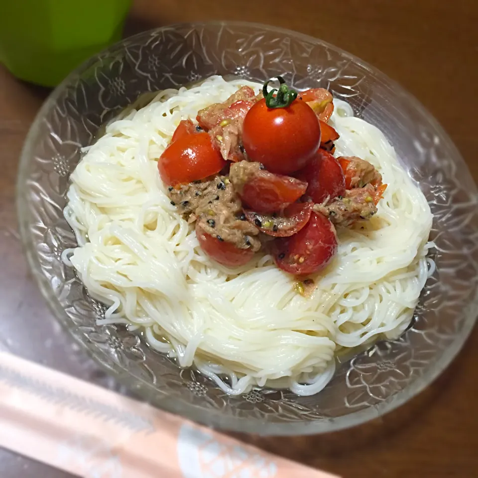 トマツナそうめん|えーなさん