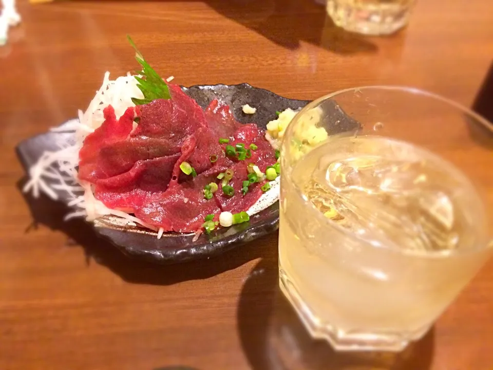 馬刺しと長崎・壱岐の焼酎「無一物」|さらば広島の長きまつげ(東京なう)さん