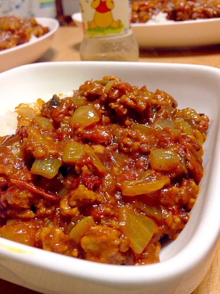 茄子とひき肉のカレー
作って貰いました😊|こんこんさん