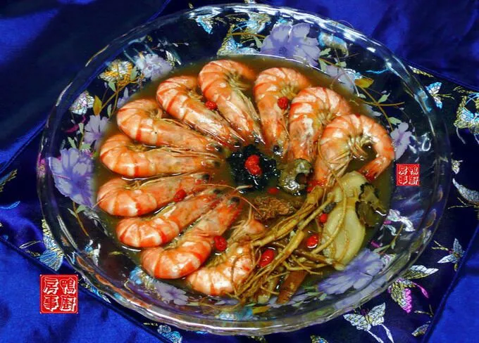 药膳醉虾。。。herb infused drunken shrimp|steven z.y.さん