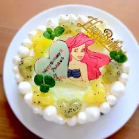 志野さんの料理 カルピスムースのケーキで❤︎姪っ子ちゃん４歳のバースデーケーキ