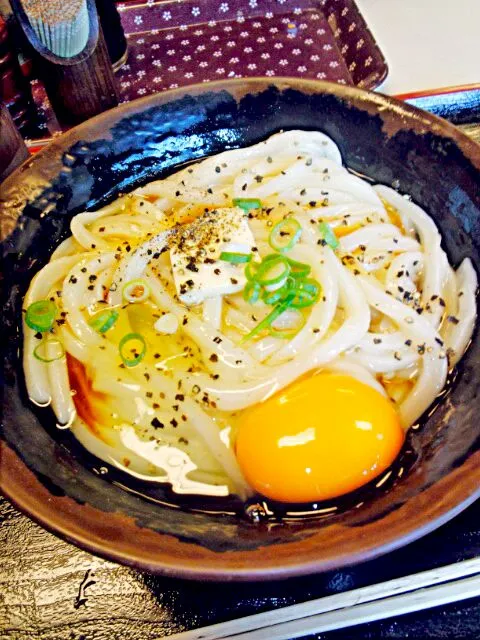 手打ち十段うどんバカ一代のかまバターうどん中|うたかた。さん