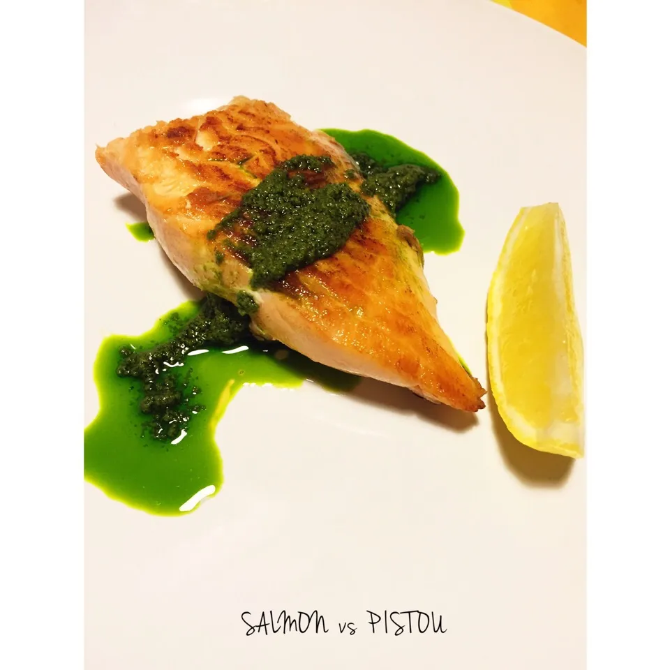 Salmon with pistou|shenglanさん