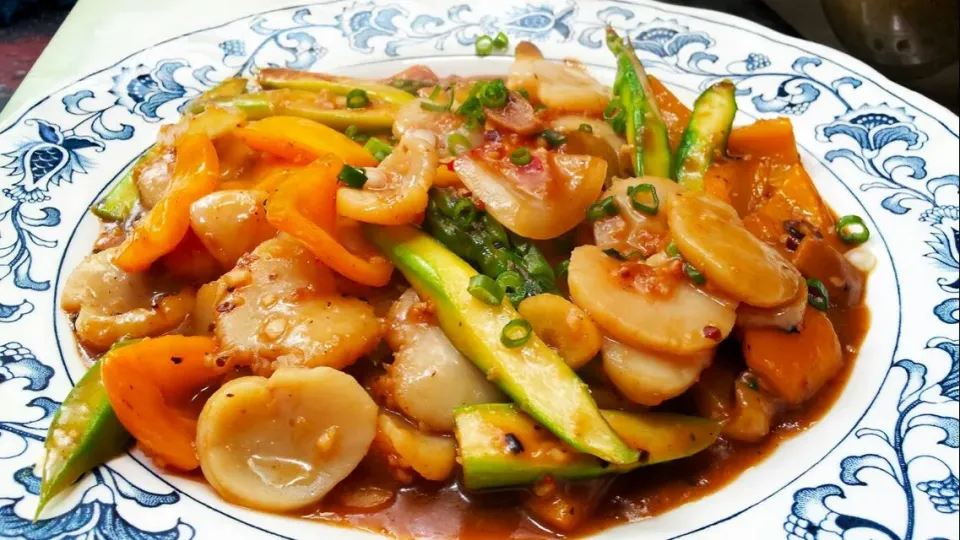 saute scallop with asparagus 2|steven z.y.さん