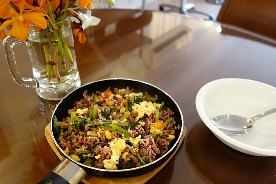 Vegetable fried rice ハラペーニョソース味 !|バジル🌿さん