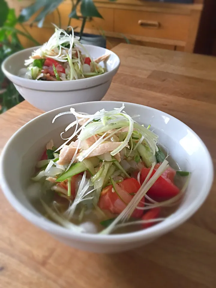 インスタントの塩ラーメンで冷やしラーメン|TKさん