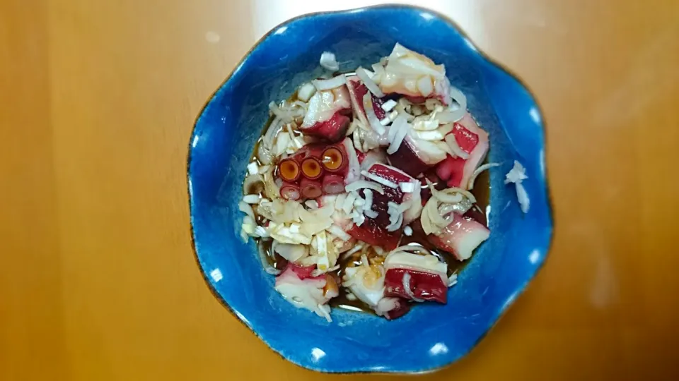 タコのネギのせわさび醤油味|Yumiさん