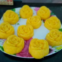 Snapdishの料理写真:#bolu kukus labu kuning|Ummu RuzainHanifさん