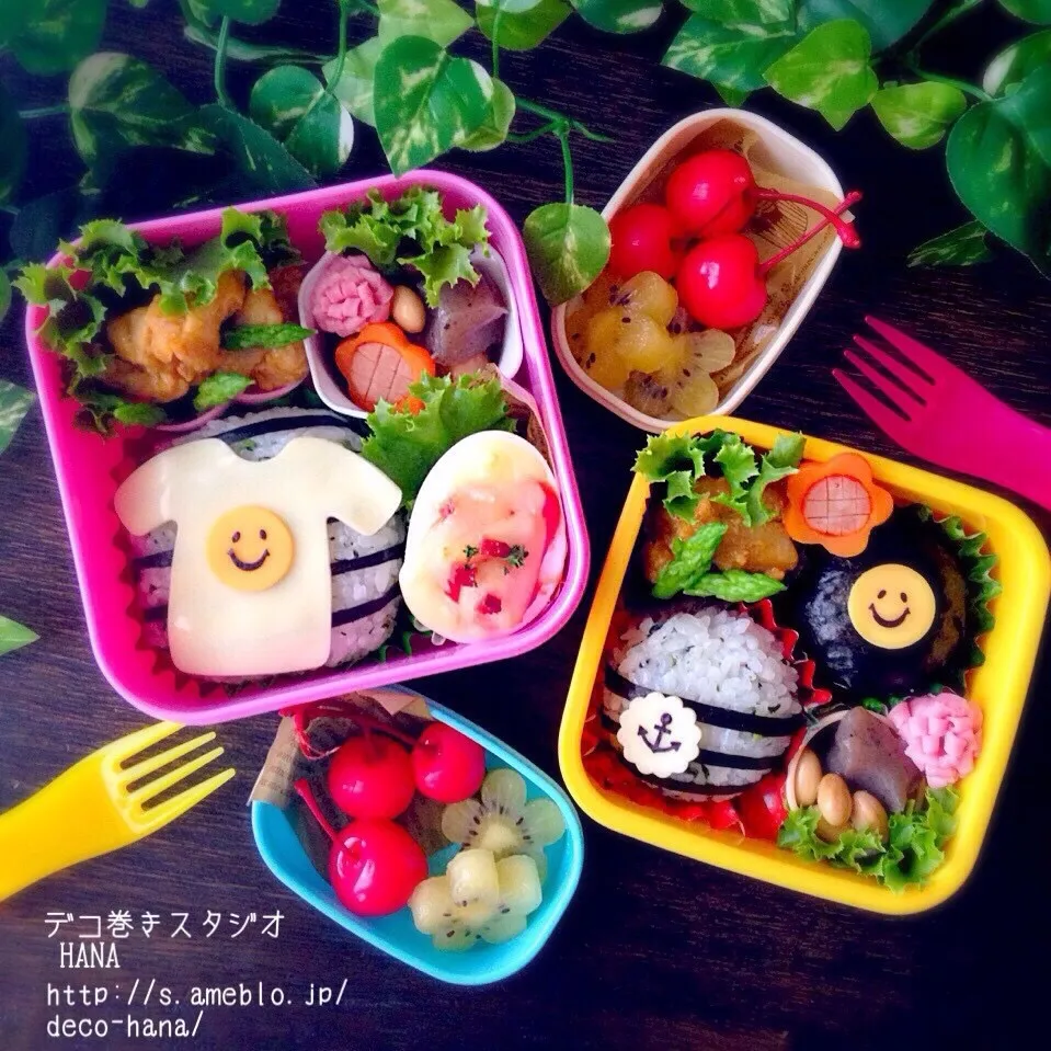 Snapdishの料理写真:夏のお弁当×2個|さとみ (satomi_foodart)さん