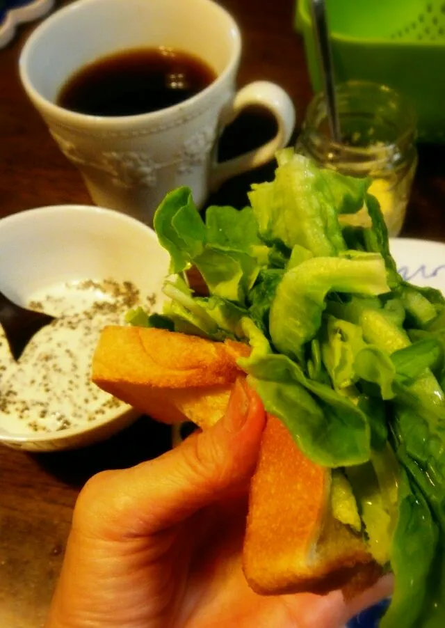 Snapdishの料理写真:フミヤシェフのルッコラサンドイッチ☆ #料理上手な藤井フミヤ氏考案|Yukariさん